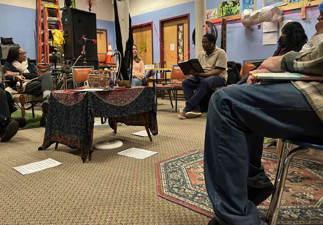 Participants listening to each other's shares