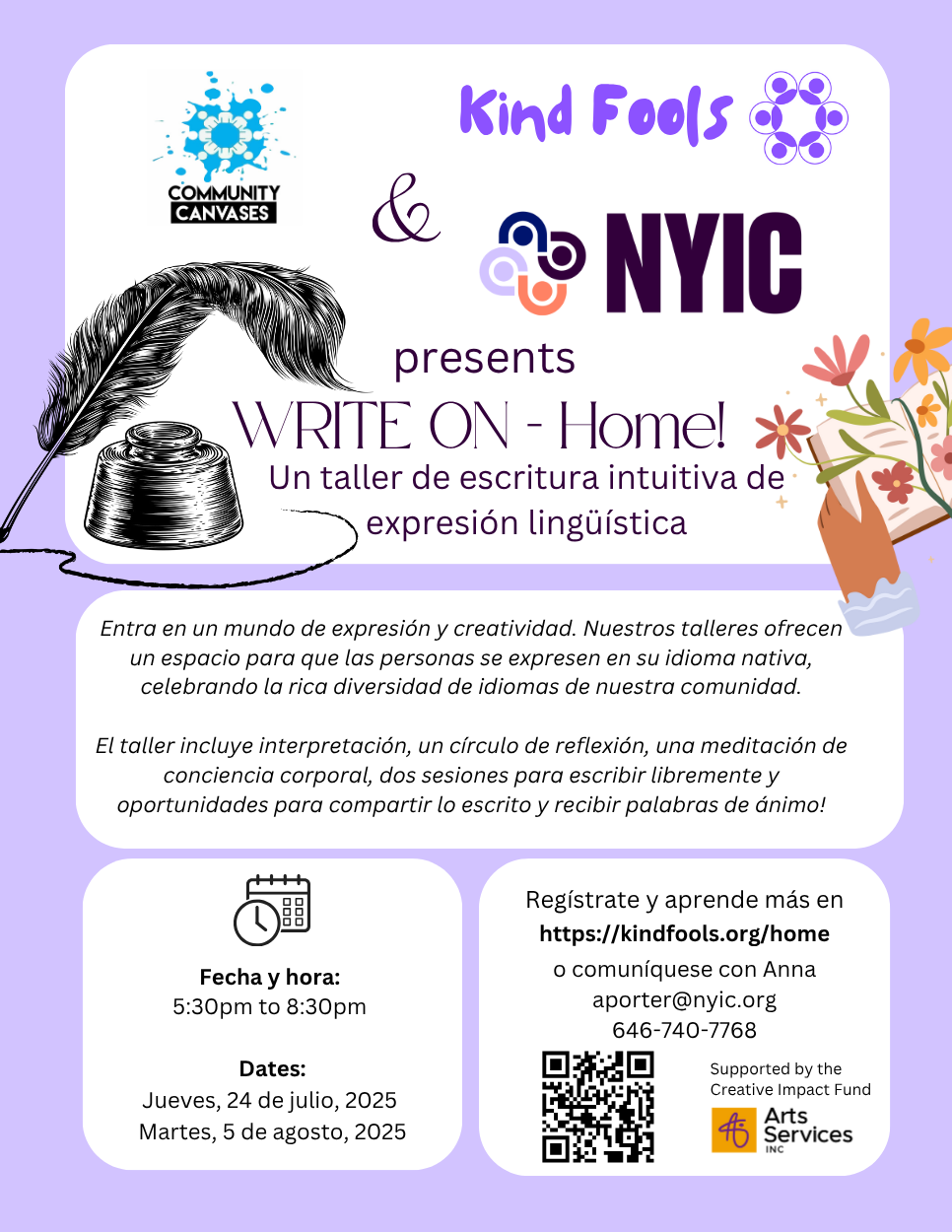 WRITE ON - Home Poster Spanish